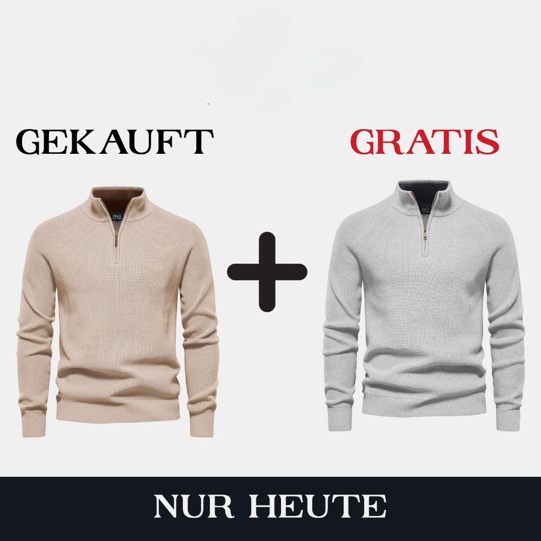 Exklusives Doppelpack: Premium-Reißverschluss-Pullover