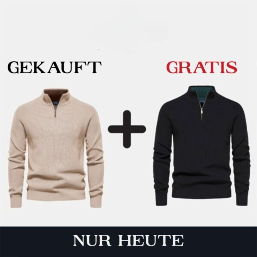 Exklusives Doppelpack: Premium-Reißverschluss-Pullover