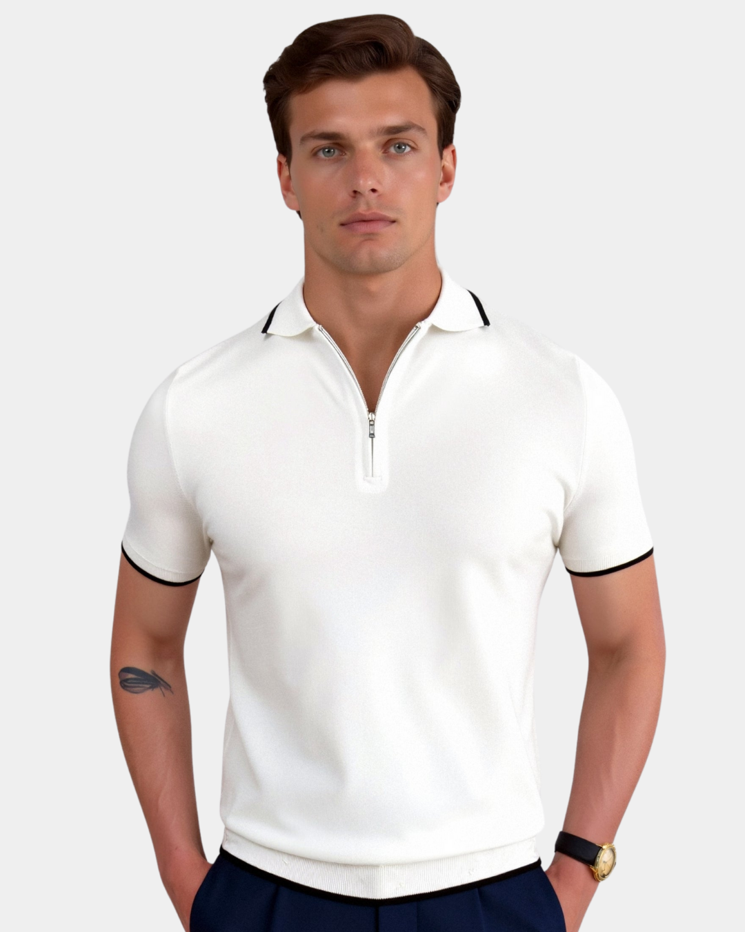 chic Reißverschluss Polo