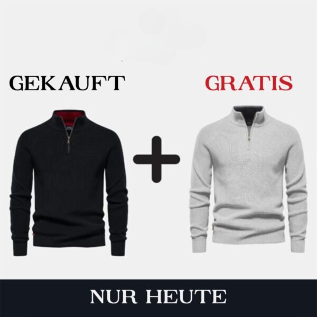 Exklusives Doppelpack: Premium-Reißverschluss-Pullover