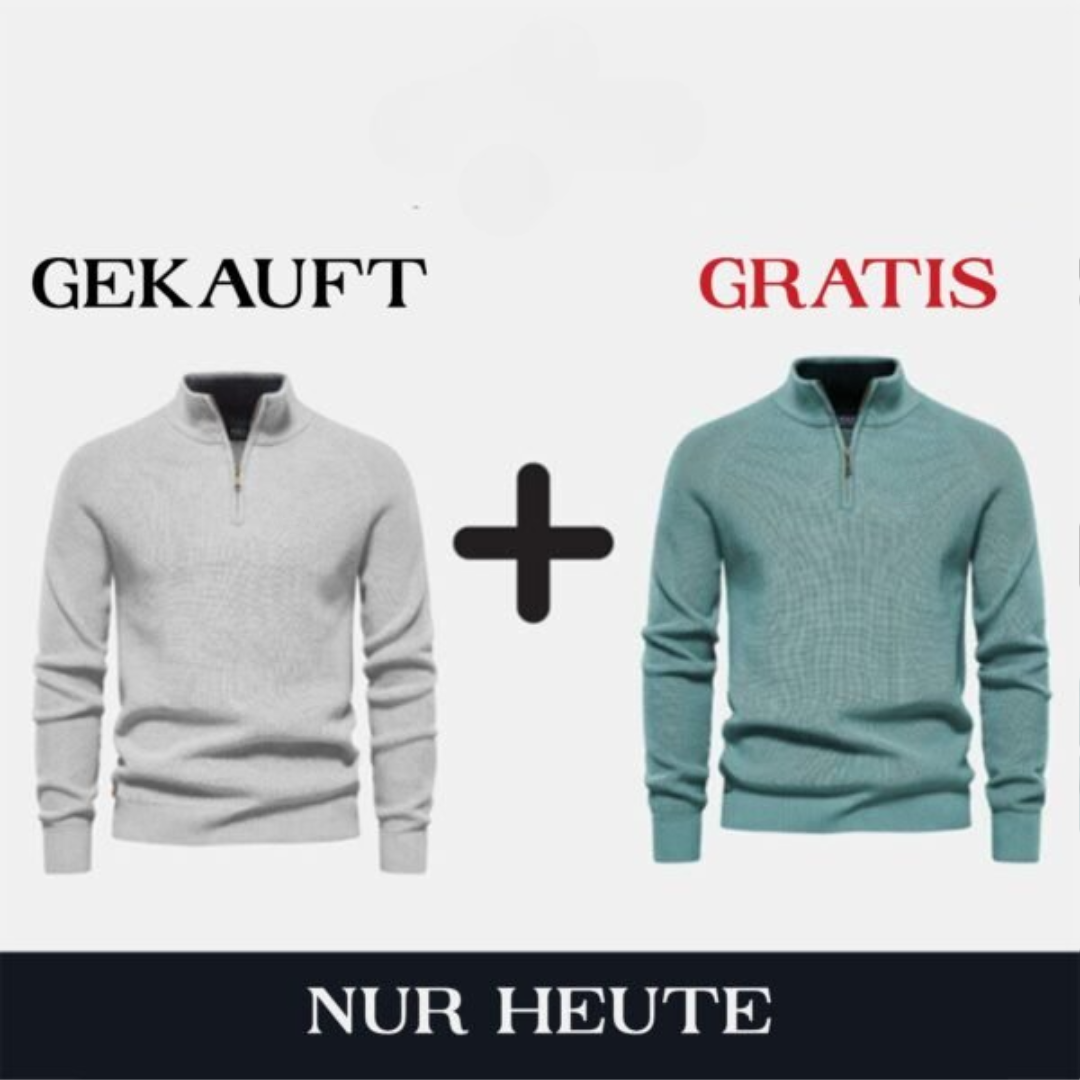 Exklusives Doppelpack: Premium-Reißverschluss-Pullover